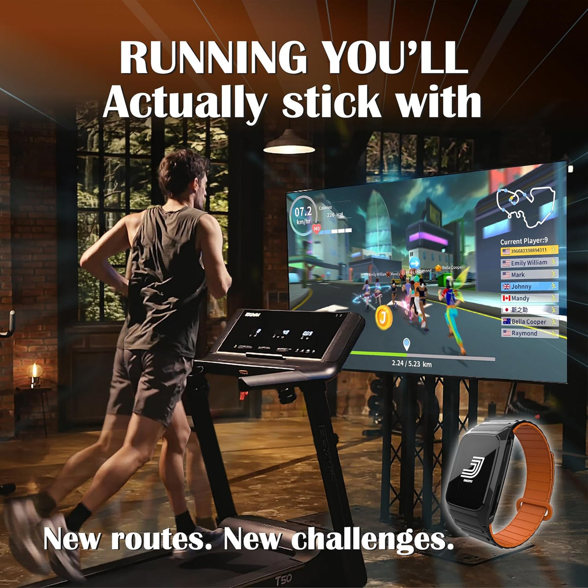 jmate2 smart fitness band, train, track & compete, close-up detail
