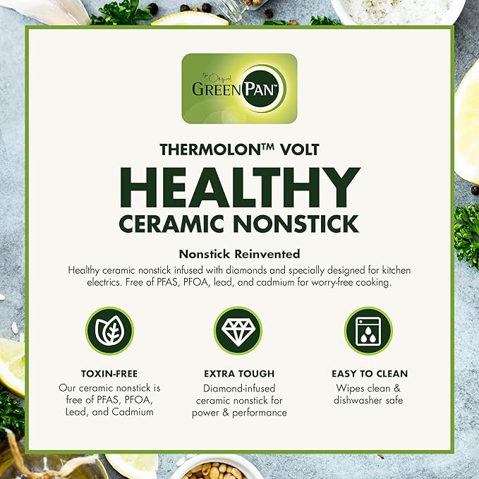 GreenPan Elite 4-Square Belgian & Classic Waffle Maker, Healthy Ceramic