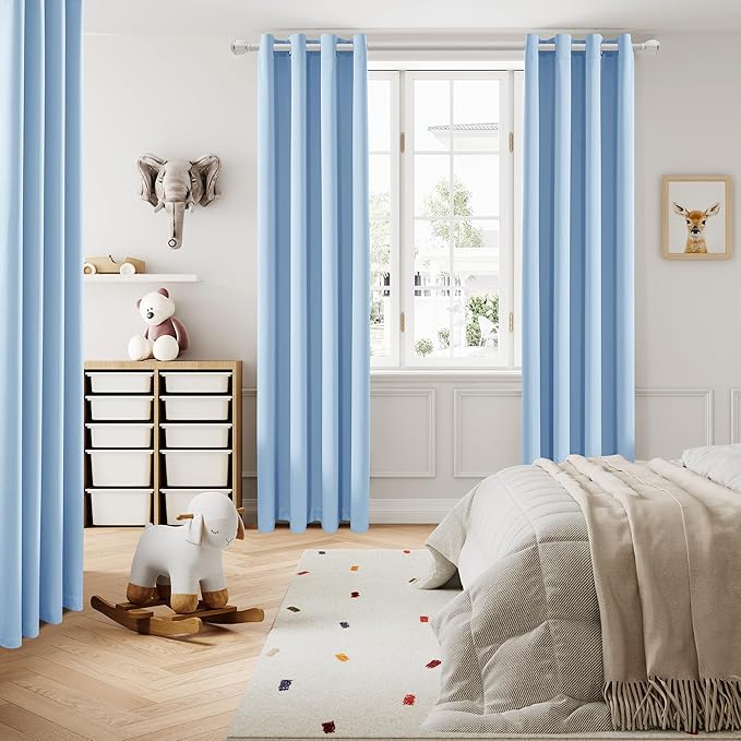 DUALIFE Extra Long 120 Inch Length Curtains (2 Pieces)
