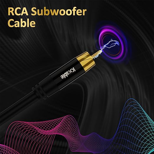 Subwoofer Cable RCA to RCA Audio Cable 100FT, Digital Coaxial Audio Cable