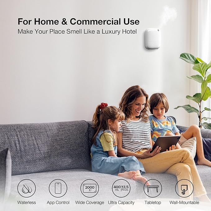 Smart Waterless Essential Oil Diffuser Hotel Scent Starter Kit