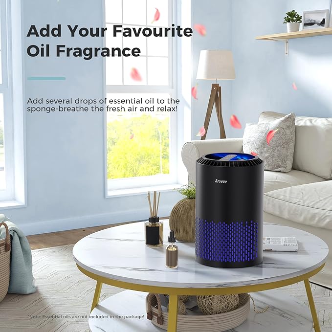 AROEVE Air Purifiers for Bedroom Home, Air Purifier For Smoke Pollen Dander