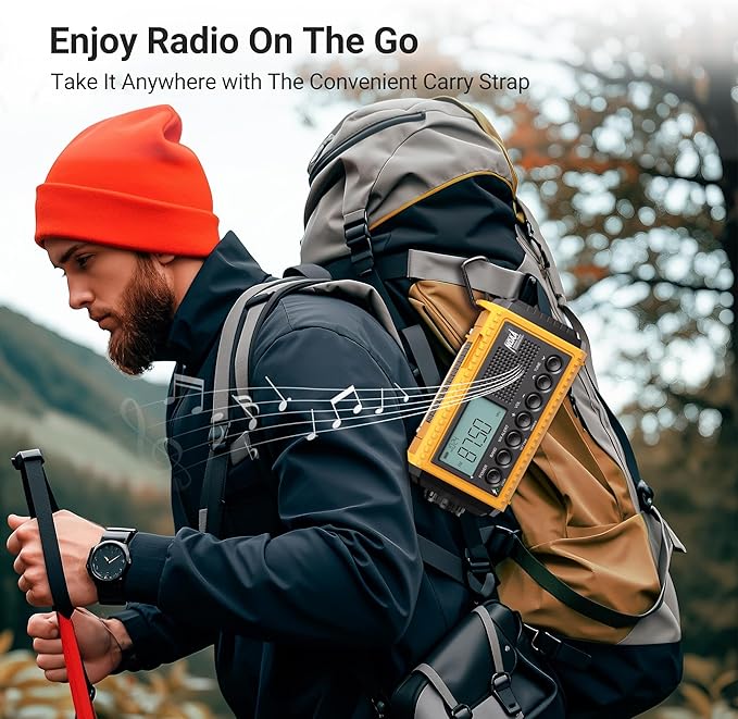 Mesqool 12000 Emergency Radio, Auto Digital Weather Radio NOAA/AM/FM/SW Battery