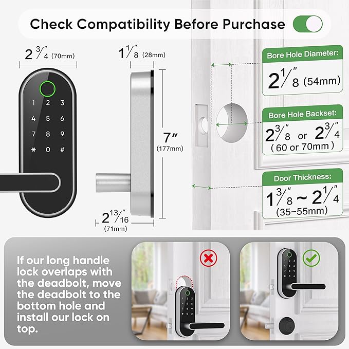 Keyless Entry Fingerprint Digital Smart Lock