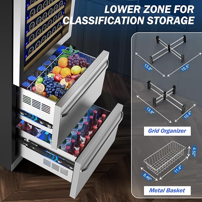 24 Inch Wide Wine and Beverage Refrigerator