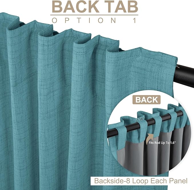 100% Blackout Shield Linen Blackout Curtains