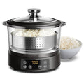 COOK WITH COLOR 3L Glass Mini Low Carb Rice Cooker – Holds 2 Cups Raw/Makes 6