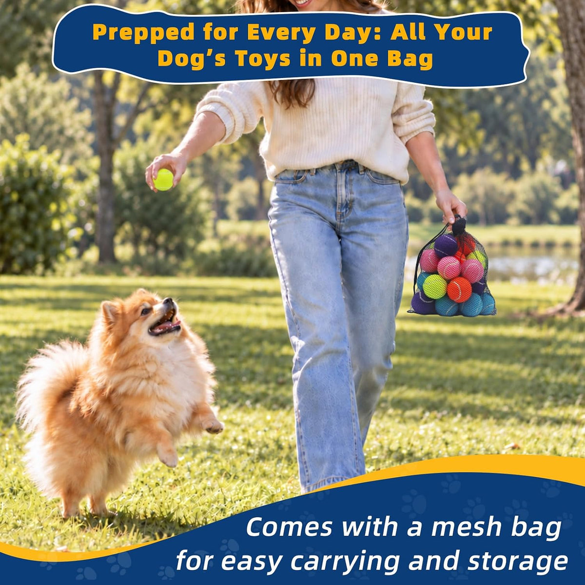 SHYUJAJIE Dog Balls, Tennis Balls for Dogs