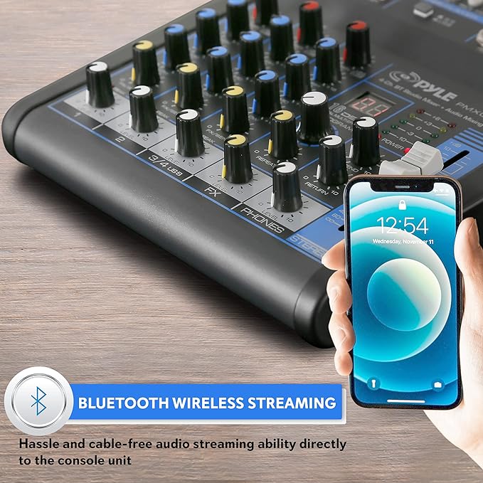 Pyle Professional 4 Channel Audio Mixer
