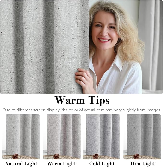 H.VERSAILTEX Linen Curtains 100% Blackout Curtains