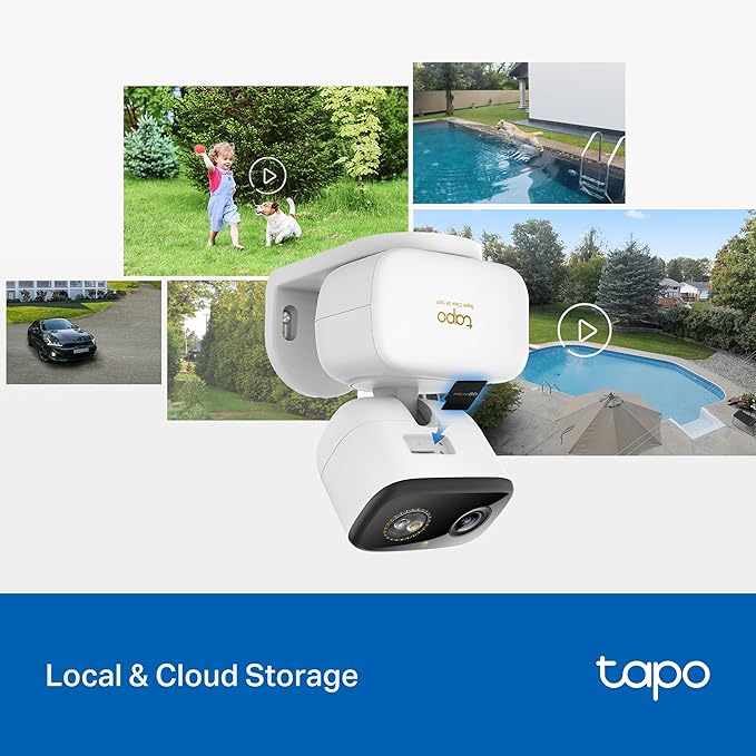 Tapo 3K 5MP Pan/Tilt Indoor/Outdoor Security Camera, Free Person/Vehicle/Baby