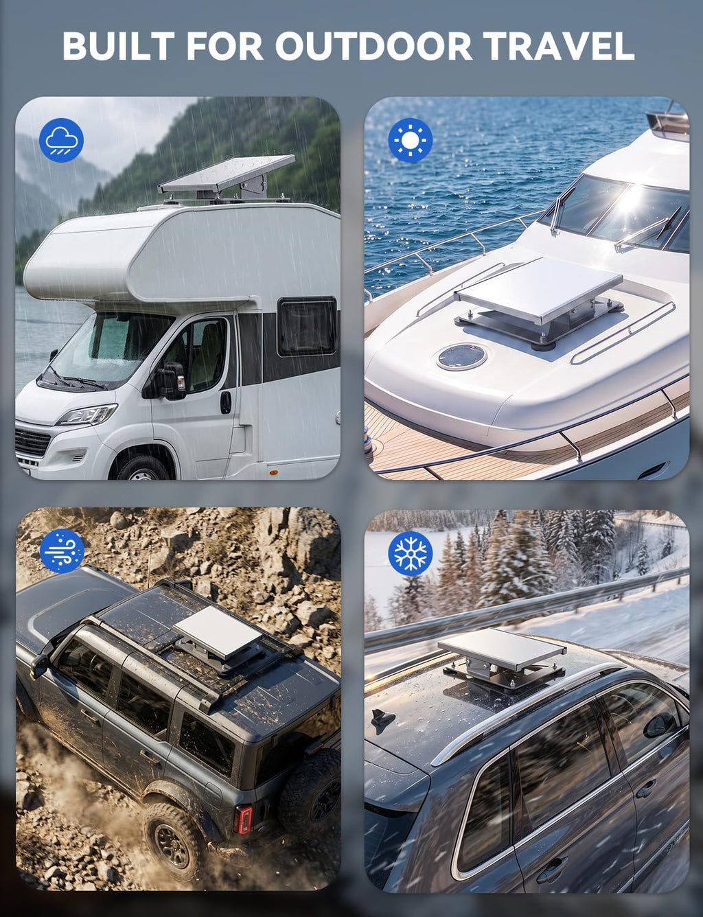 Vehiker Starlink Mini Mount Magnetic, 30° Adjustable Car Roof Mount with 350lbs Heavy Duty Magnet Bases, Weatherproof Starlink Mini Accessories for RV, Camper Van, SUV, Boat
