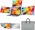 FOPO 16" Laptop Screen Extender Monitor Portable, Quad Monitor, Just 1 Cable