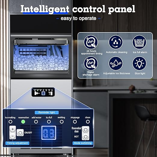 Ice Machine Commercial Ice Maker Machine 120lbs/24H
