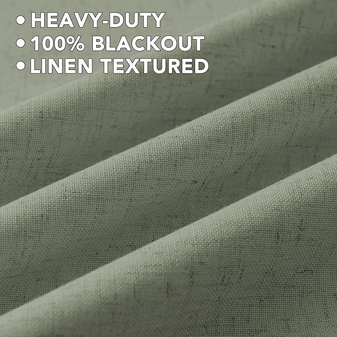 H.VERSAILTEX Linen Curtains 100% Blackout Curtains