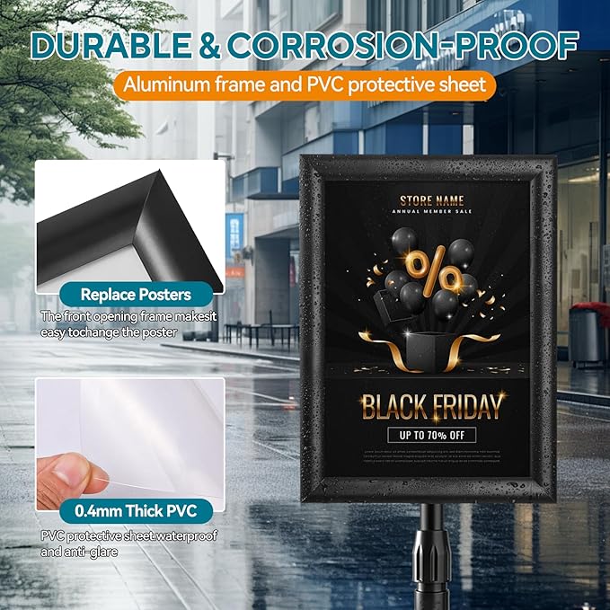 USCNC Sign Holder Stand 8.5x11 inch (2 Pack)