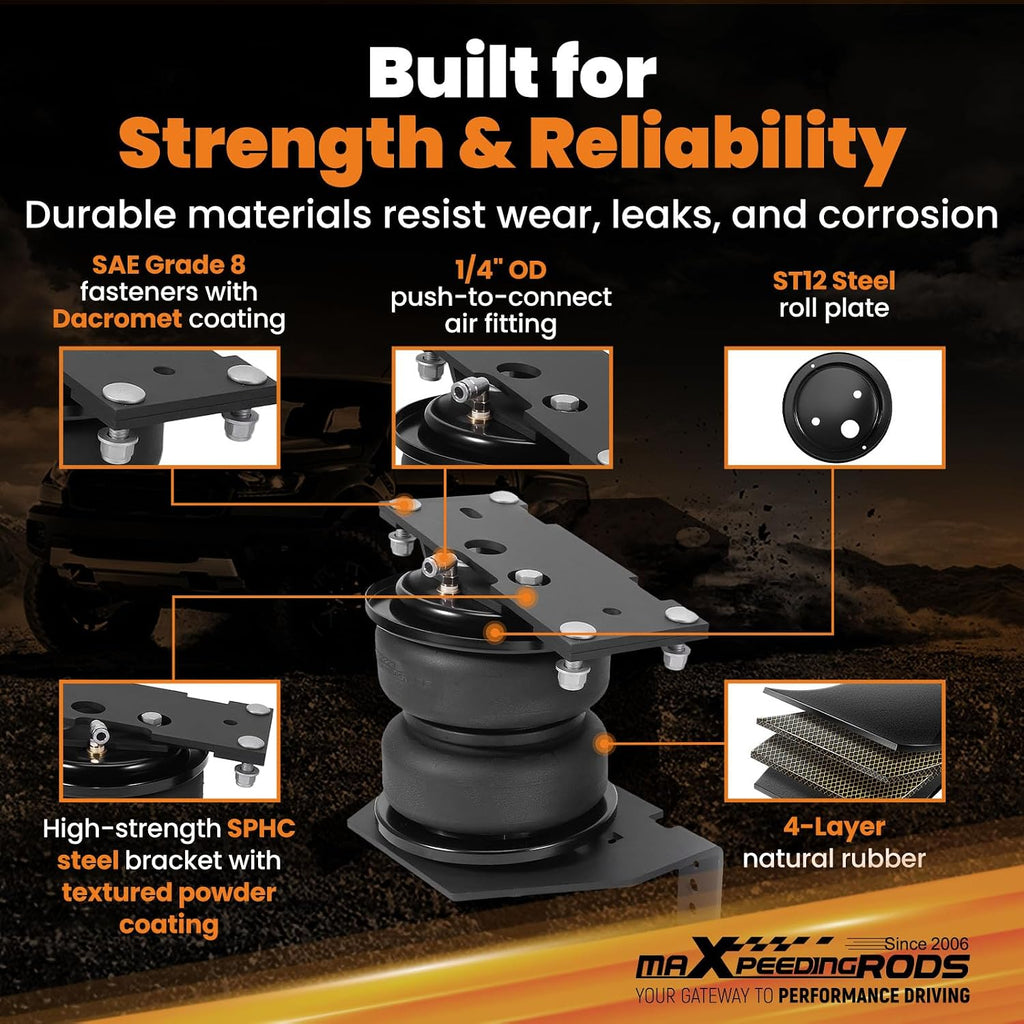 maXpeedingrods 5000 lbs Air Suspension Bag Kit for Ford F250 F350 2017-2019