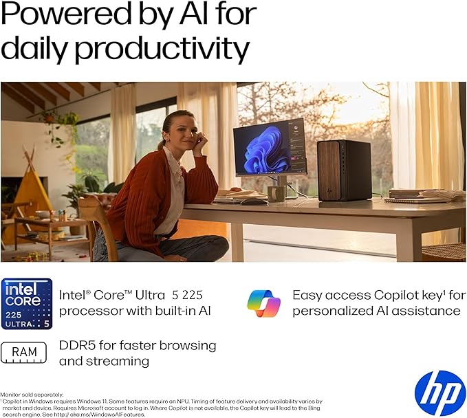 HP 2025 OmniDesk M03 Premium Business Next Gen AI Desktop Computer Intel Core