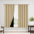 ChrisDowa 100% Blackout Curtains 63 inch Long