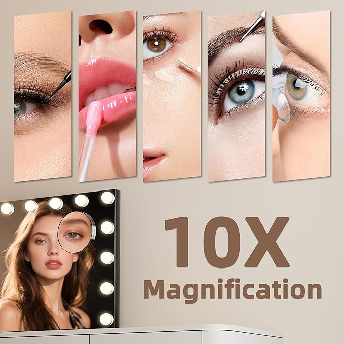 Vanity Mirror with Lights Lighted Makeup Mirror with Dimmable LED Bulbs