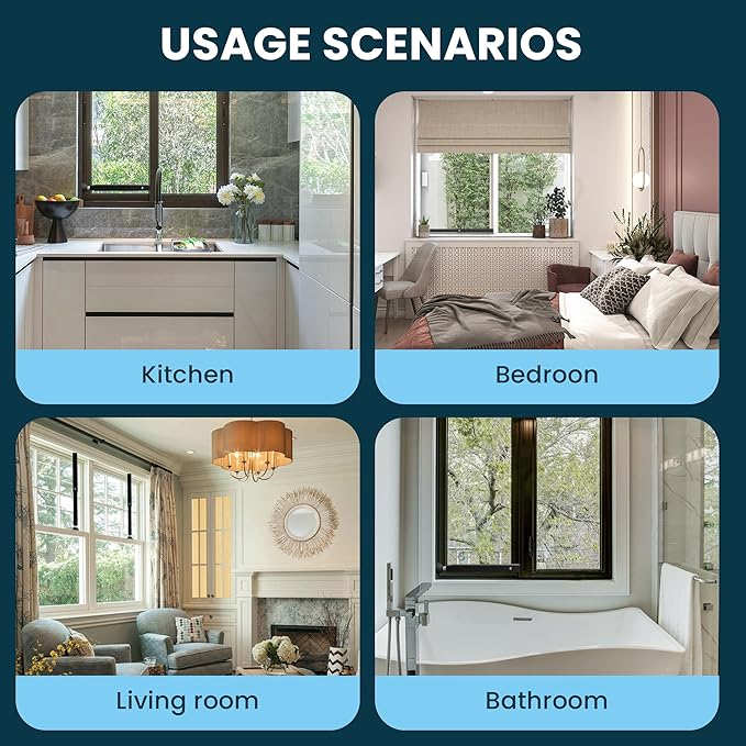 Gadgetzan 4 Pack Window Security Bars Adjustable 11"-18", Portable Short