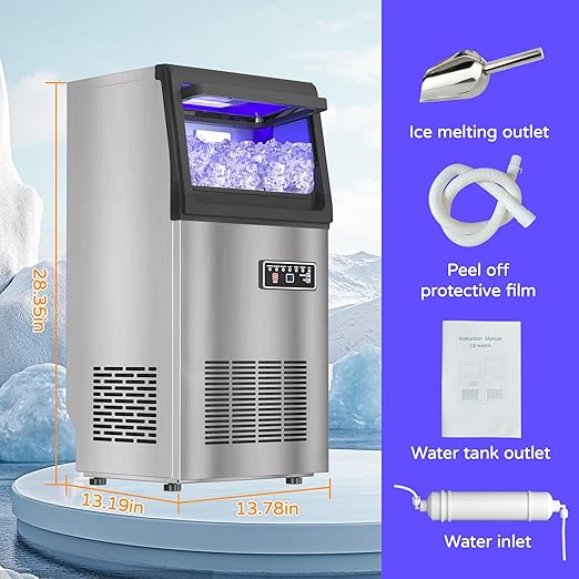 Commercial Nugget Ice Maker 80Lbs/24H