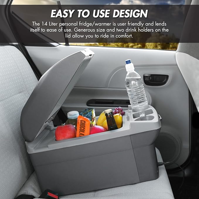 Wagan EL6214 Personal Thermoelectric Cooler/Warmer, 14 Liter Capacity, Portable