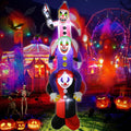 LETIME 8FT Halloween Inflatables 3 Scary Clowns Stacked in Human Ladder
