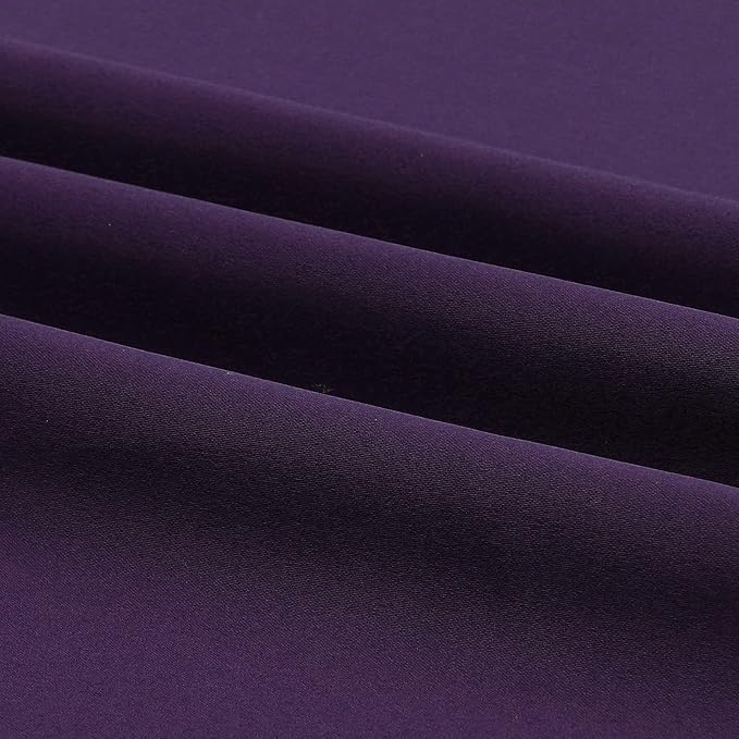 DUALIFE Purple Blackout Curtains 84 Inches Long 2 Panels Grommet Curtains