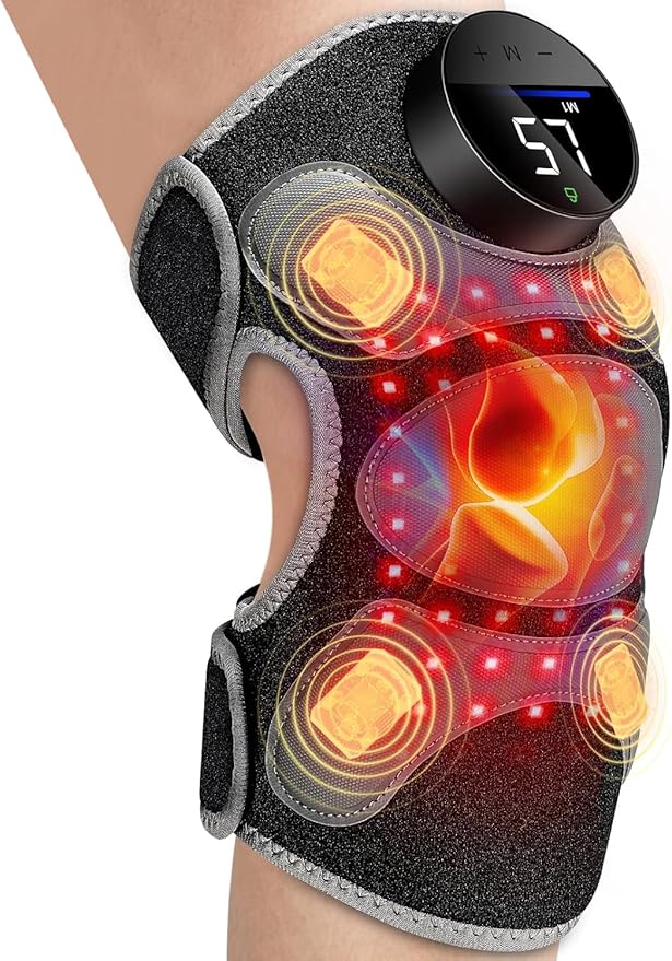 Upgrade 4 Massage Area Knee Brace & Red Light Therapy