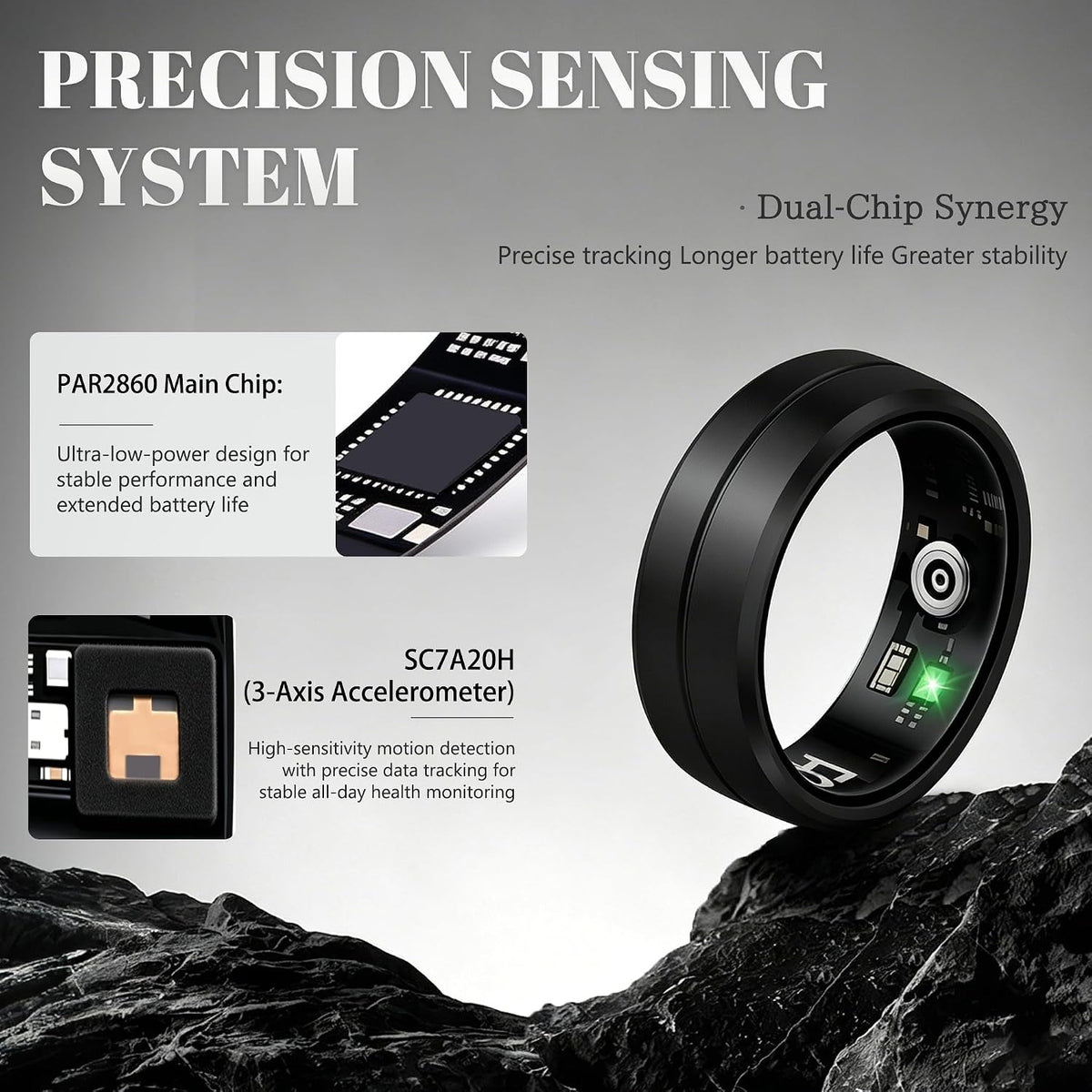 smart ring for women men, all-new matte scratch-resistant, package contents