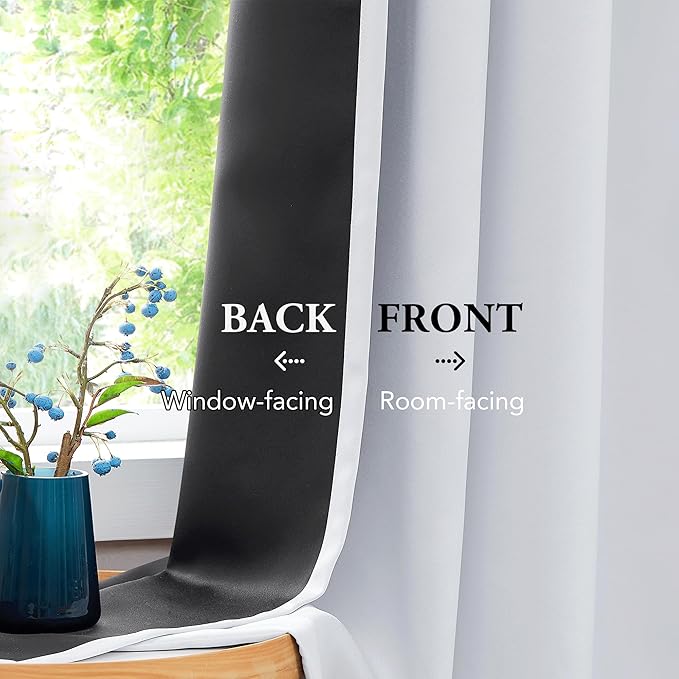 Beauoop 100% Blackout Curtains 84 Inches Long
