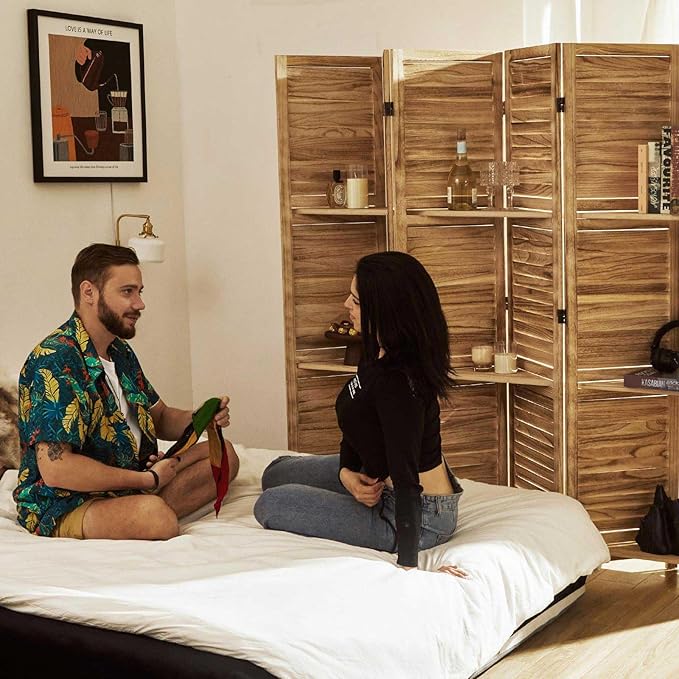 Partition Room Dividers, Folding Wood Privacy Screen