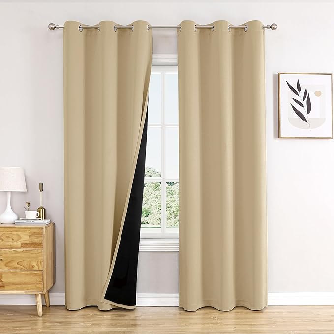 ChrisDowa 100% Blackout Curtains