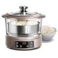 COOK WITH COLOR 3L Glass Mini Low Carb Rice Cooker – Holds 2 Cups Raw/Makes 6