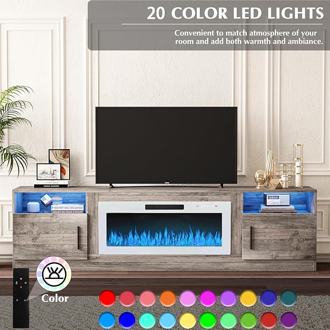 VITESSE TV Stand Fireplace