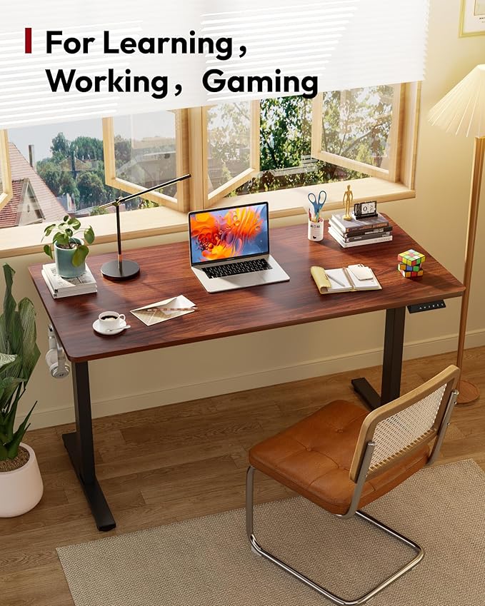 SANODESK Electric Standing Desk 55 x 28 Inches Whole-Piece Desktop Height