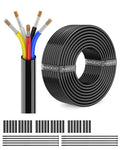 NAOEVO 14 Gauge Wire 5 Conductor Electrical Wire, 14 AWG Stranded PVC Cord
