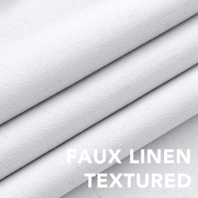 H.VERSAILTEX 108 inch Curtains, Linen Blackout Curtains 100% Absolutely Blackout