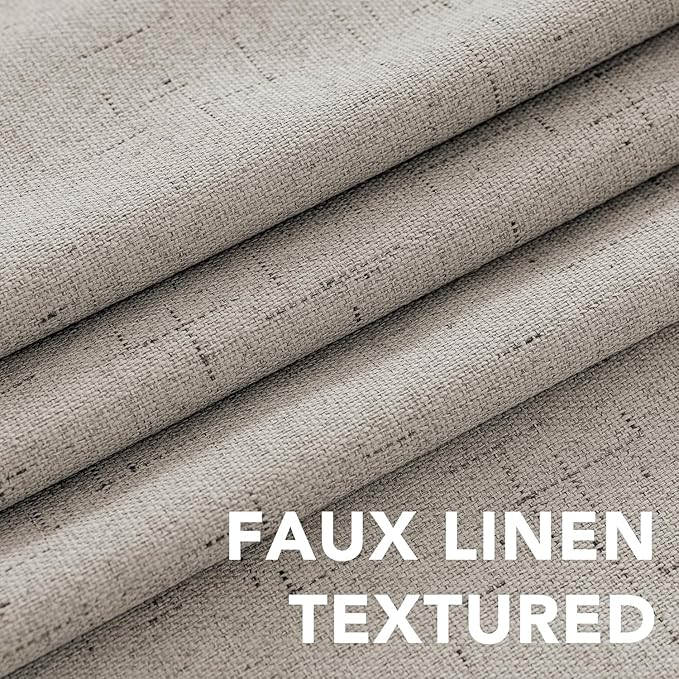 H.VERSAILTEX Linen Curtains 100% Blackout Curtains