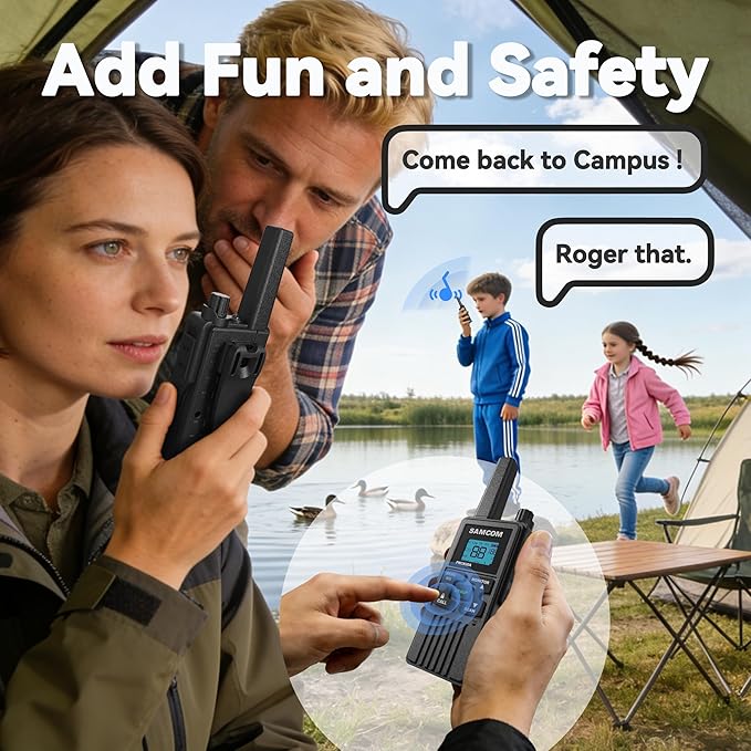 SAMCOM Walkie Talkies for Adults Long Range Rechargeable 2 Pack FWCN30A 2 Way