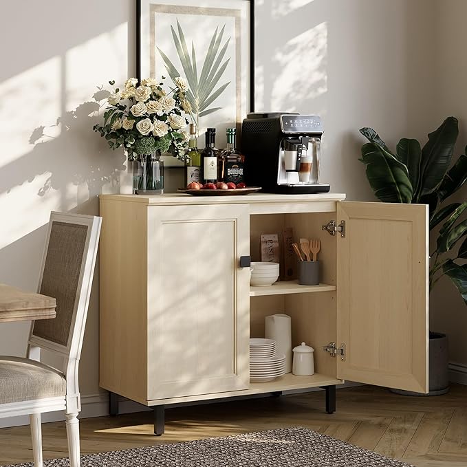 Multifunctional Buffet Sideboard Cabinet Farmhouse Modern Storage Cabinet