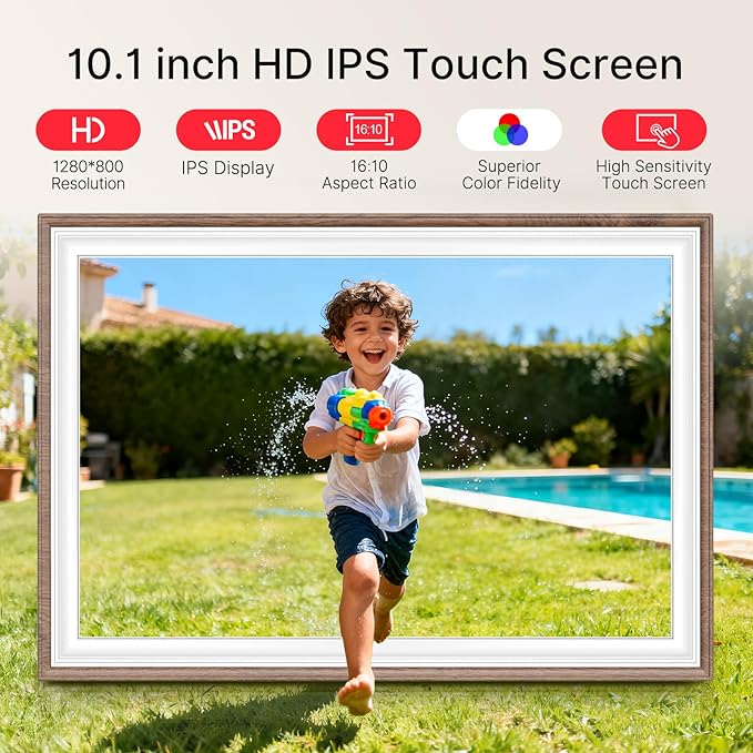 Frameo 10.1" Digital Picture Frame, Smart WiFi Digital Photo Frame