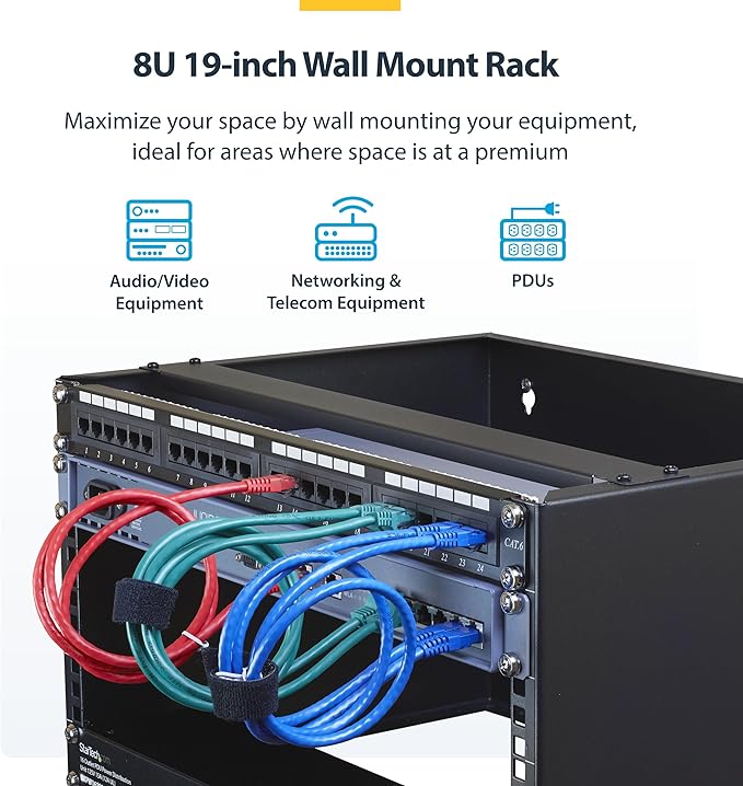 StarTech.com 8U Wall Mount Patch Panel Bracket