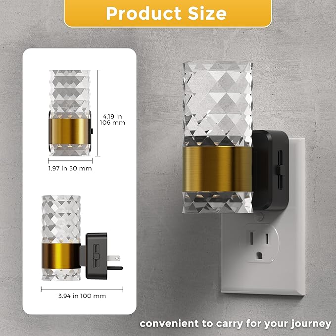 L LOHAS LED Night Light, Night Lights Plug into Wall, 2 Pack 10-Color RGB