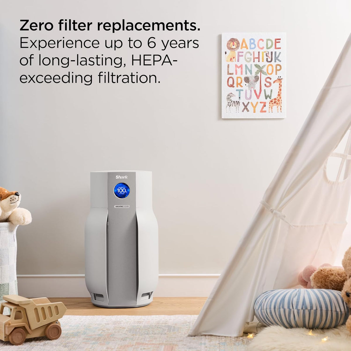 Shark BreatheClear Max Smart Air Purifier, HP362, Dove