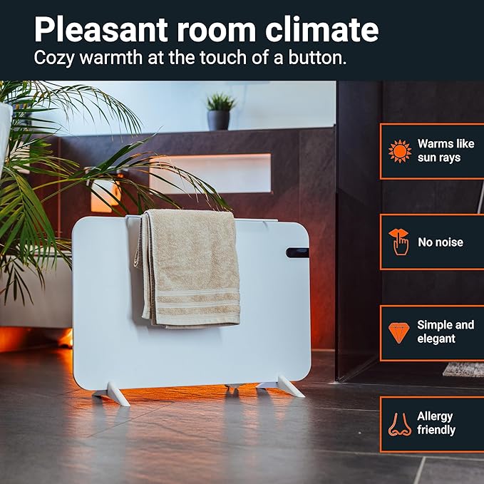 Könighaus 600W Smart Dual Space Heater – Wall heater and mobile use – WiFi App