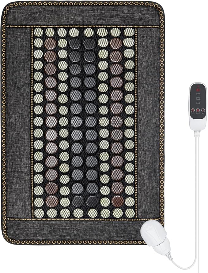 Infrared Heating Pad for Back, Large 76 Jade and 52 Tourmaline Heating Pad for
