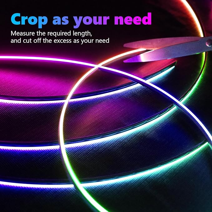 Dreamcolor Acrylic Interior Car Lights, AMKI Car LED Strip Light