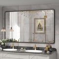 66x40 Inch Black Matte Framed Mirror